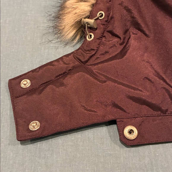 Eddie Bauer Dark Purple Puffer Jacket with Faux Fur Hood Retail $299 - Picture 11 of 12